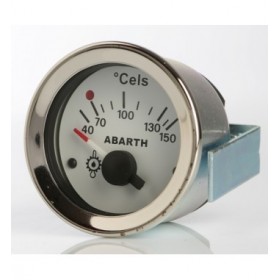 Abarth oil temperature instrument replica white dial 52 mm