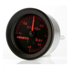 Turbo pressure gauge with Abarth logo 52mm -1+2 bar